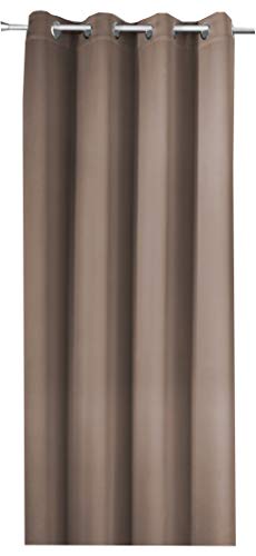 NOVUM fix Verdunkelungsvorhang mit Ösen, Taupe, Extra lang 350 cm, Stoffbreite ca. 145 cm, Blickdicht, Thermoeffekte für Kälteschutz und Wärmeschutz, energiesparende Gardine von NOVUM fix