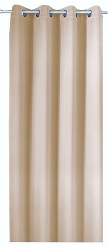 NOVUM fix Verdunkelungsvorhang mit Ösen, Thermoeffekt, Extra lang 350 cm, Kälteschutz und Thermoeffekt, Übergardine, energiesparen (beige) von NOVUM fix