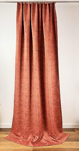 NOVUM fix Vorhang Verdunkelung HITZESCHUTZ Farbe Terra Gemustert Kräuselband Blickdicht Klimavorhang Übergardine 145 x 250 cm (BxH) von NOVUM fix