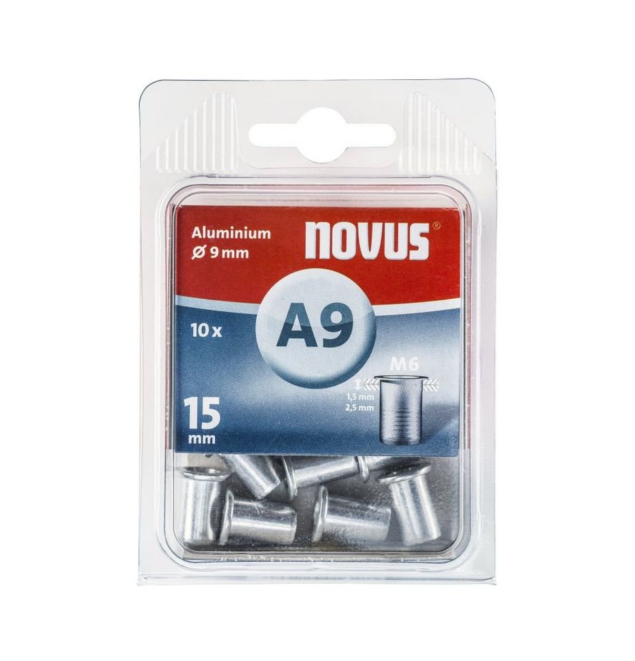 NOVUS Blindniete Novus Nietmutter Typ A9/15 Ø 9 mm Aluminium 10 NOVUS Blindniete Novus Nietmutter Typ A9/15 Ø 9 mm Aluminium 10 von NOVUS