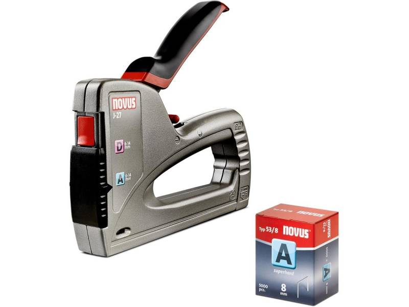 NOVUS Handtacker J 27 Koffer Set, (Set), inkl. 5000 Heftklammern von NOVUS