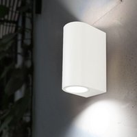 Nowa - Außenwandlampe Fassadenleuchte weiß Up Down Terrassenlampe Gartenleuchte Haustürlampe Wandleuchte 2 flammig, 2x GU10, LxBxH 8,8 x 6,8 x 15,2 cm von NOWA