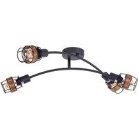Deckenlampe Wohnzimmerleuchte Schlafzimmerlampe 4 Flammig schwarz E14 von NOWA