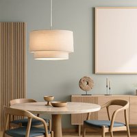 Hängelampe Esstischleuchte Pendellampe beige Küchenleuchte Textil h 150 cm Hängelampe Esstischleuchte Pendellampe beige Küchenleuchte Textil h 150 cm von NOWA