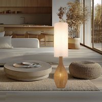 Led Stehlampe Rattan Optik braun Boho Stehleuchte Textil Wohnzimmerlampe weiß Beistellleuchte, Kunststoff, 2x 9W 2x 810lm warmweiß, DxH 27 x 125 cm Led Stehlampe Rattan Optik braun Boho Stehleuchte Textil Wohnzimmerlampe weiß Beistellleuchte, Kunststoff, 2x 9W 2x 810lm warmweiß, DxH 27 x 125 cm von NOWA