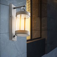 LED Wandlampe Außenleuchte Fassadenlampe anthrazit Laterne Haustürleuchte, Aluminium, 1x LED warmweiß, HxBxD 33x18,5x12,5 cm von NOWA