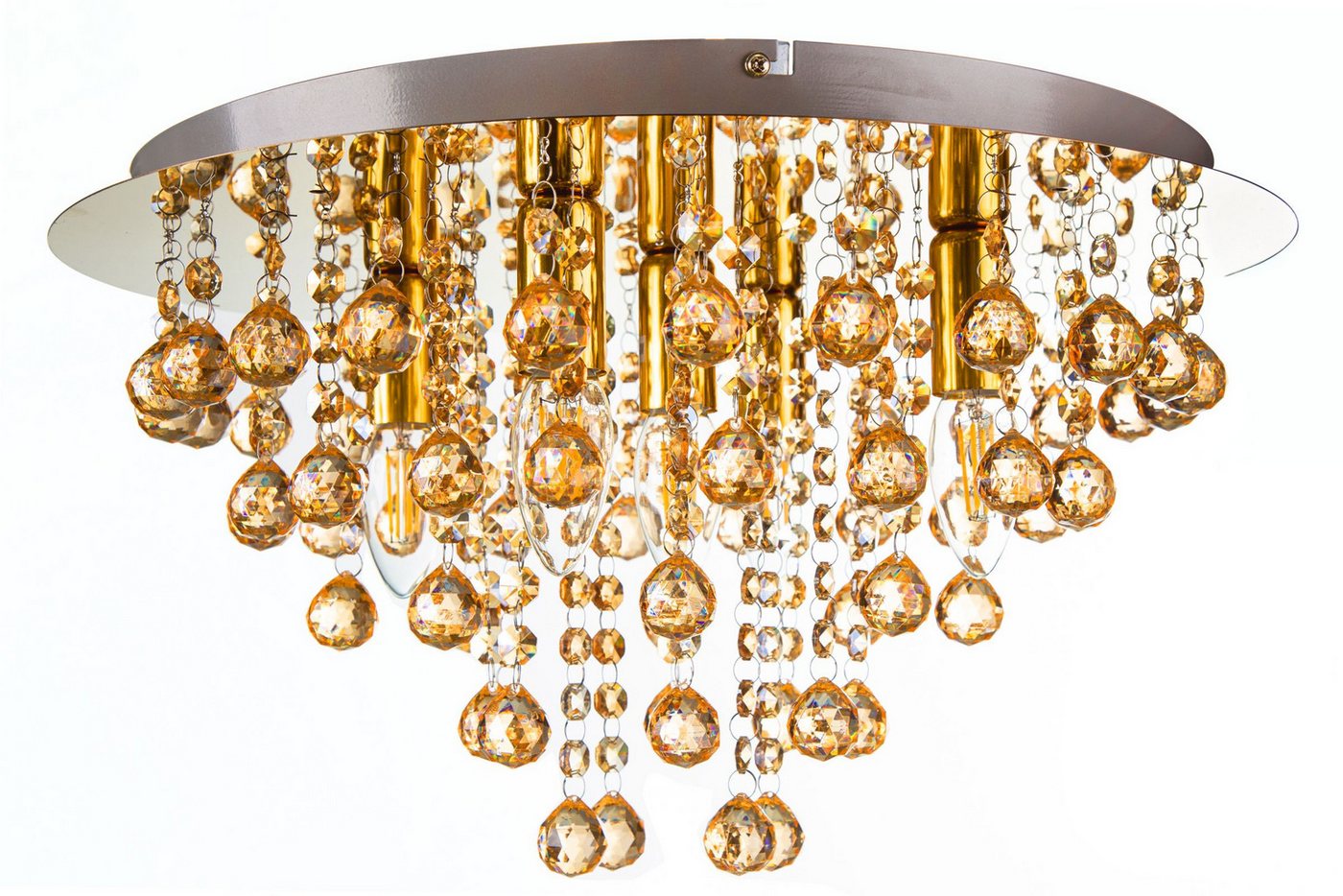 NOWA Deckenleuchte Deckenleuchte 5-flammige Deckenlampe Glasbehang Gold Rund 63040545 NOWA Deckenleuchte Deckenleuchte 5-flammige Deckenlampe Glasbehang Gold Rund 63040545 von NOWA