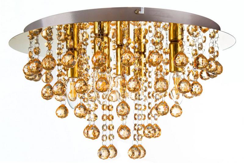 NOWA Deckenleuchte Deckenleuchte 5-flammige Deckenlampe Glasbehang Gold Rund 63040545 NOWA Deckenleuchte Deckenleuchte 5-flammige Deckenlampe Glasbehang Gold Rund 63040545 von NOWA