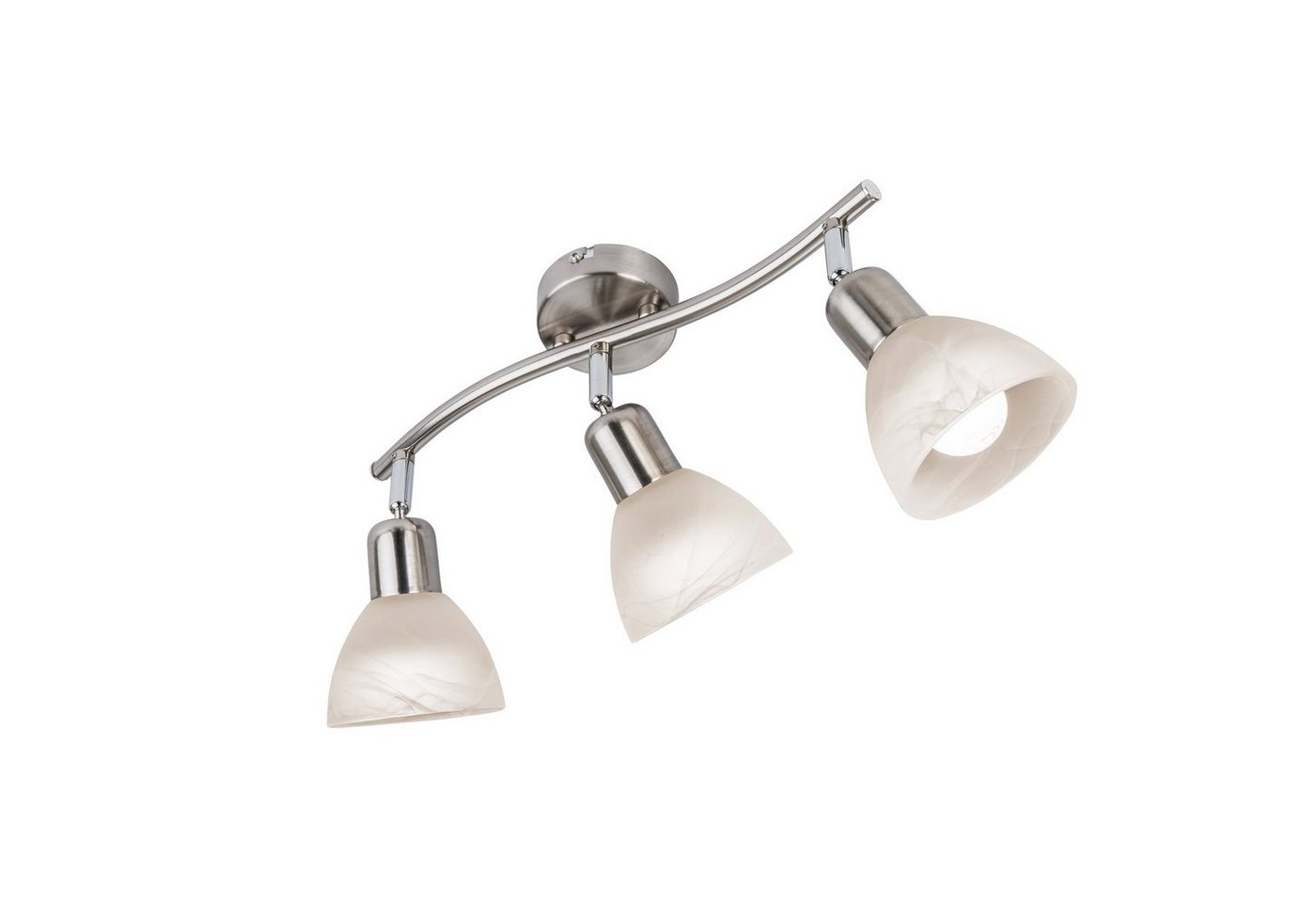 NOWA Deckenleuchte Spot 3-flammig Nickel Matt Daytona, LED, Deckenlampe von NOWA