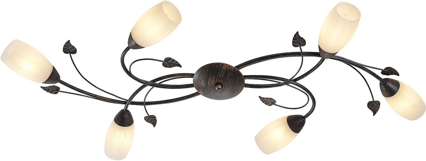 NOWA Deckenleuchte VENEZIA, ohne Leuchtmittel, Deckenlampe Wohnzimmer-Leuchte Schlafzimmer-Leuchte Flur Küche von NOWA