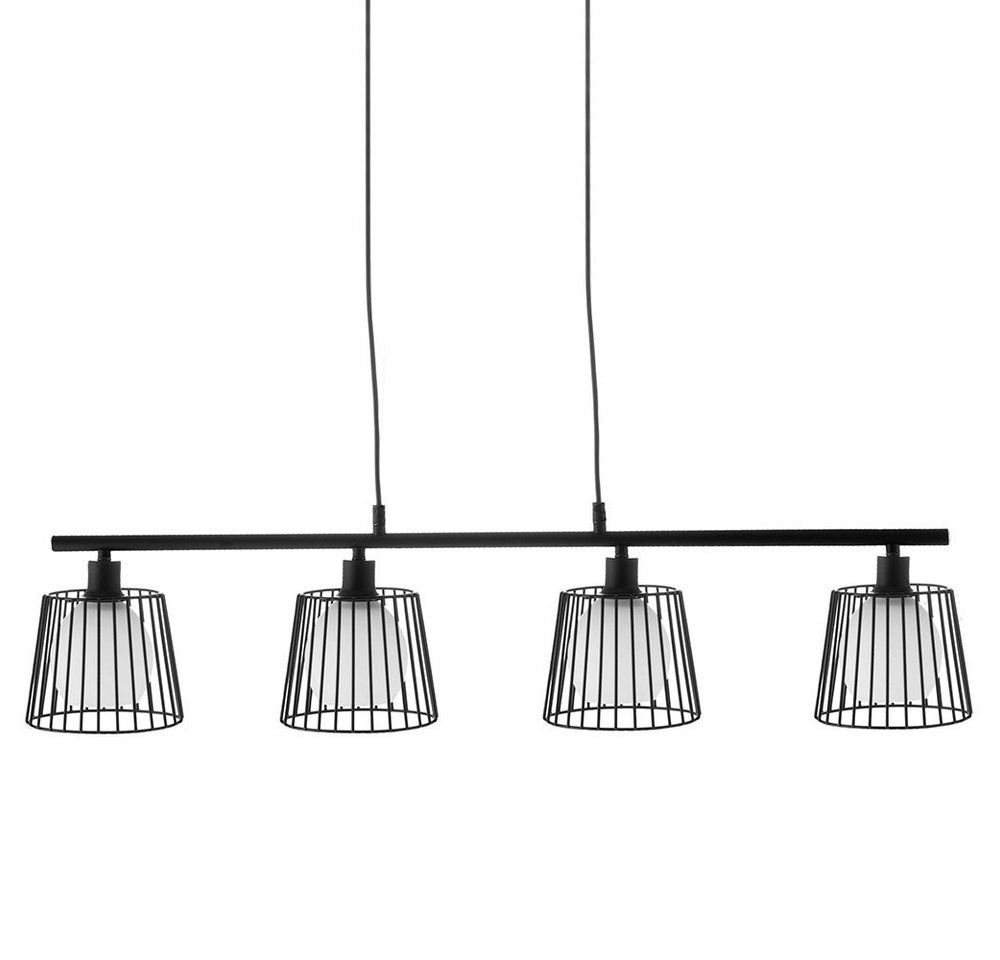 NOWA Hängeleuchte, Leuchtmittel nicht inklusive, Hängeleuchte Esszimmerlampe Pendellampe Gitter Glas H 150 cm von NOWA