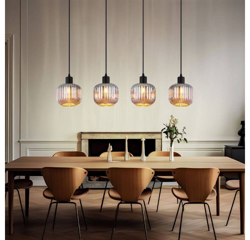 NOWA Hängeleuchte, Leuchtmittel nicht inklusive, Hängeleuchte Pendellampe Esstischlampe Rauchglas 4 flammig H 120 cm NOWA Hängeleuchte, Leuchtmittel nicht inklusive, Hängeleuchte Pendellampe Esstischlampe Rauchglas 4 flammig H 120 cm von NOWA