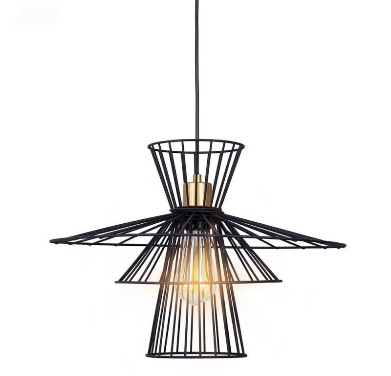 NOWA LED-Hängeleuchte, Leuchtmittel inklusive, Warmweiß, Pendellampe Hängelampe Esstischlampe Industrial Gitter LED H 150cm von NOWA