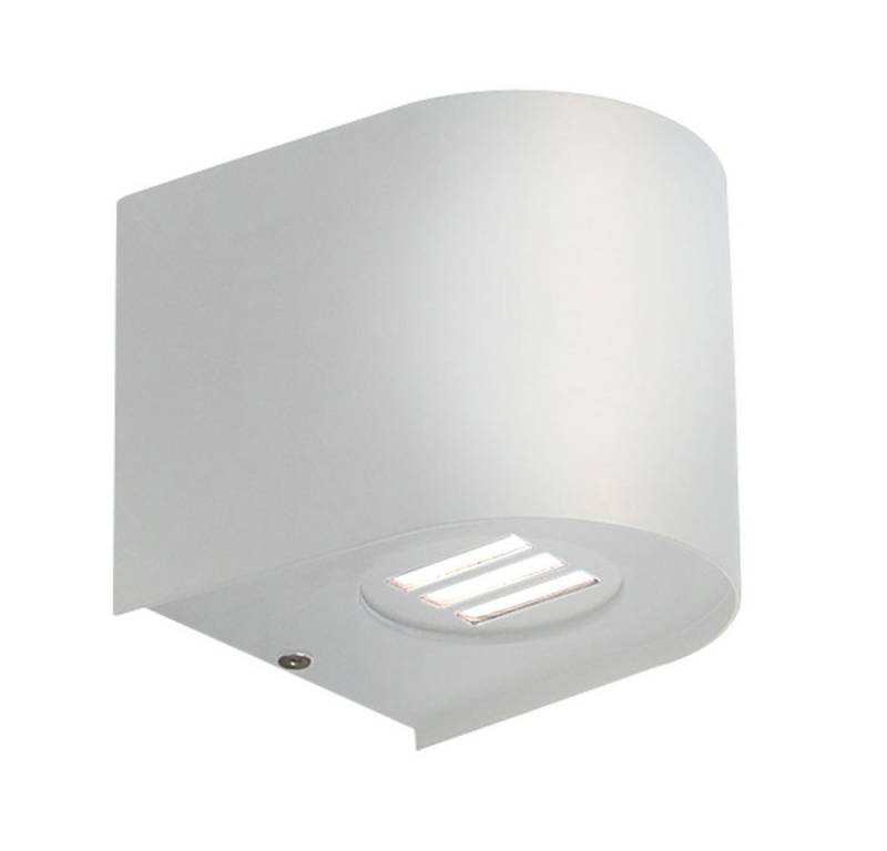 NOWA LED Außen-Wandleuchte, LED-Leuchtmittel fest verbaut, Warmweiß, Außenwandlampe Fassadenleuchte Gartenlampe weiß LED Terrassenlampe von NOWA
