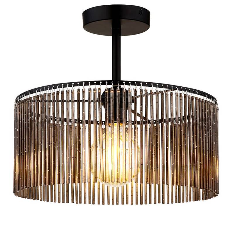 NOWA LED Deckenleuchte, Leuchtmittel inklusive, Warmweiß, Deckenlampe Deckenleuchte Wohnzimmerlampe Stäbe rauchfarben LED D 35cm von NOWA