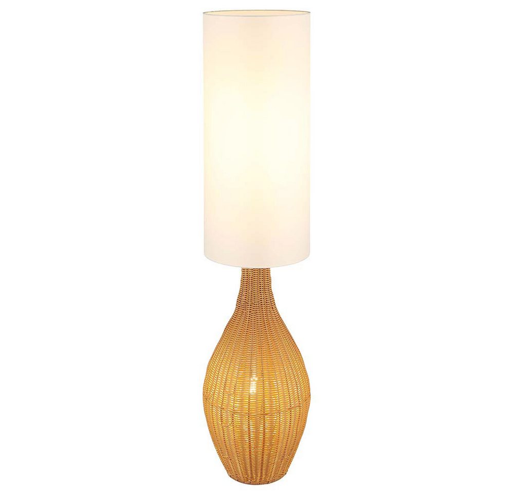 NOWA LED Stehlampe, Leuchtmittel inklusive, Stehlampe Stehleuchte Wohnzimmerlampe Textil Rattan Optik LED H 125cm von NOWA