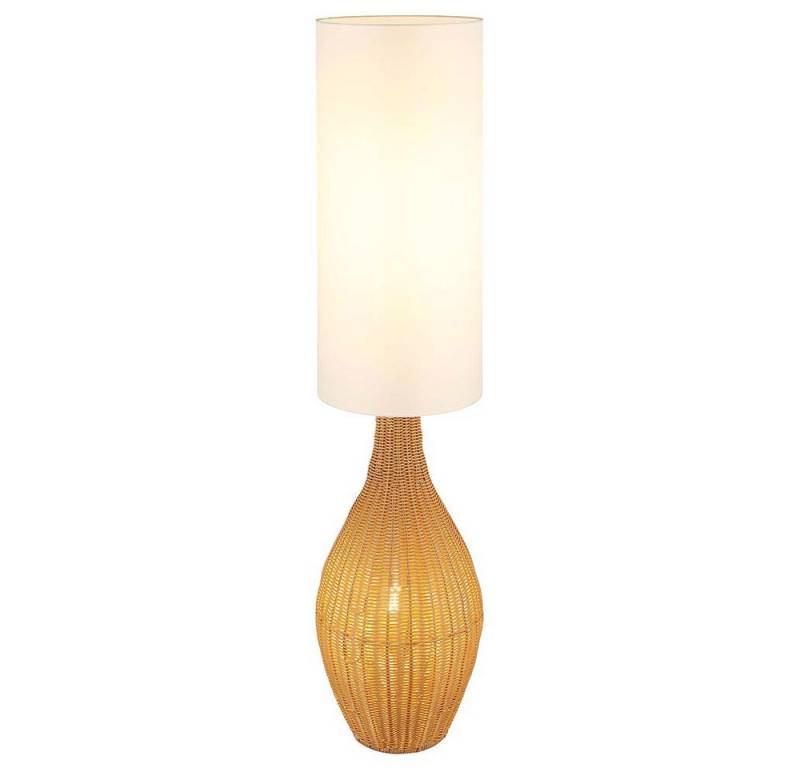 NOWA LED Stehlampe, Leuchtmittel inklusive, Stehlampe Stehleuchte Wohnzimmerlampe Textil Rattan Optik LED H 125cm von NOWA