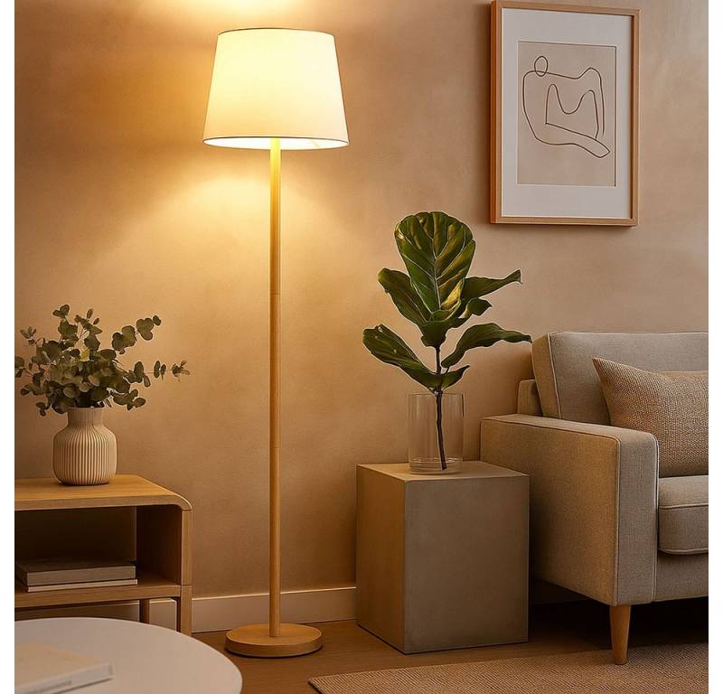 NOWA LED Stehlampe, Leuchtmittel inklusive, Warmweiß, LED Stehleuchte Bodenlampe Metall Holzoptik mit Fußschalter H 151 cm NOWA LED Stehlampe, Leuchtmittel inklusive, Warmweiß, LED Stehleuchte Bodenlampe Metall Holzoptik mit Fußschalter H 151 cm von NOWA