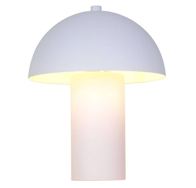 NOWA LED Tischleuchte, Leuchtmittel inklusive, Warmweiß, Tischlampe Tischleuchte Retro Pilz Design Leselampe weiß LED H 26cm von NOWA