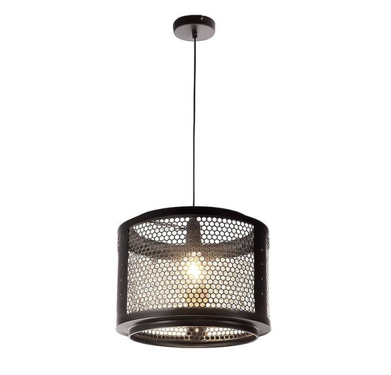 NOWA LED-Hängeleuchte, Leuchtmittel inklusive, Warmweiß, LED Hängelampe Pendellampe Wohnzimmerlampe Gitter schwarz Höhe 150 cm von NOWA