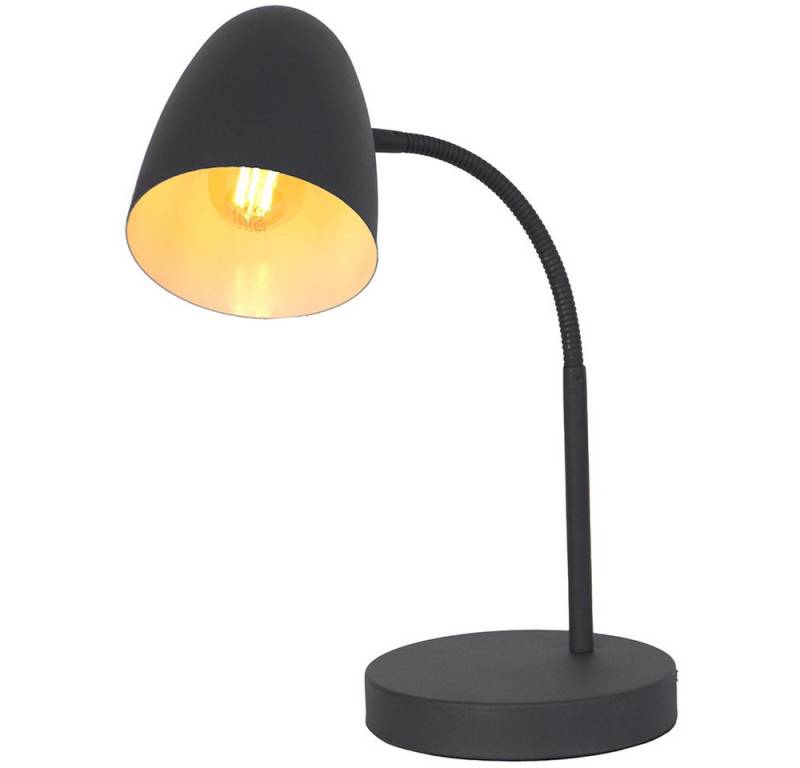 NOWA Schreibtischlampe, Leuchtmittel nicht inklusive, Tischlampe Schreibtischleuchte Tischleuchte schwarz Spot beweglich H von NOWA