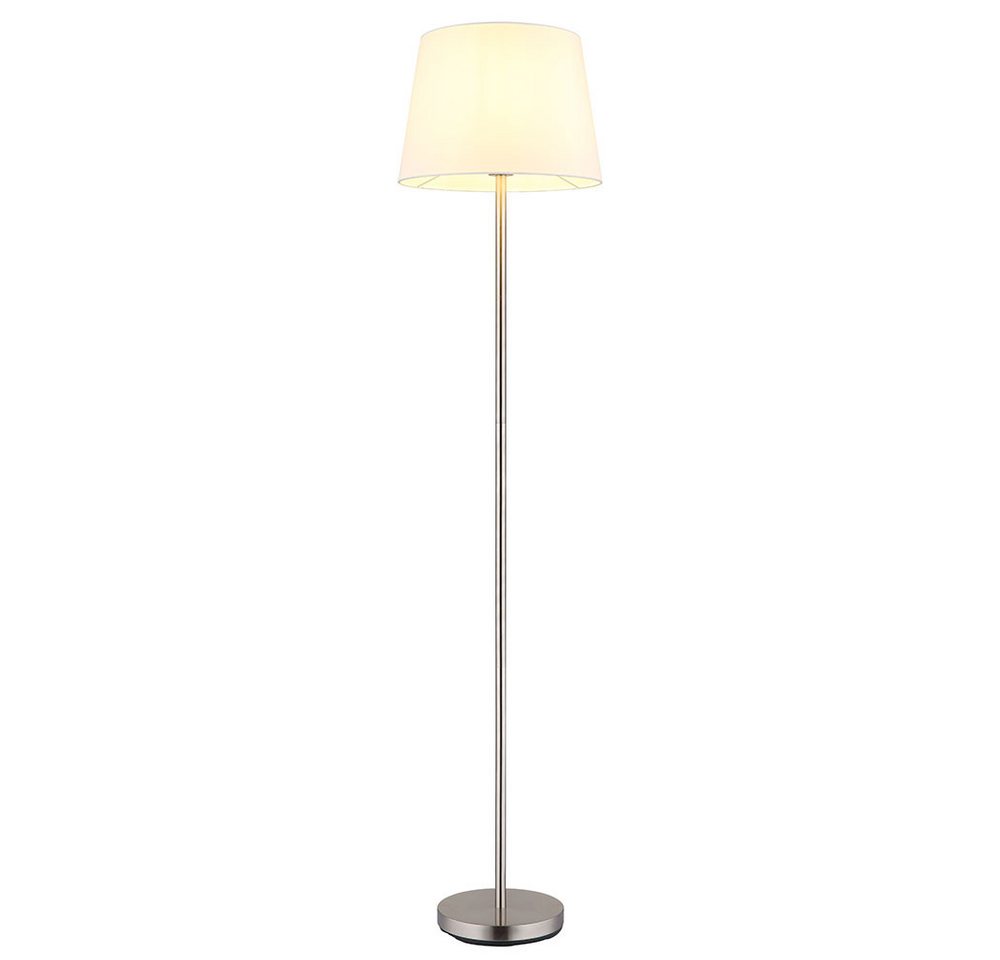NOWA Stehlampe, Leuchtmittel nicht inklusive, Stehlampe Stehleuchte Wohnzimmerlampe silber Schlafzimmelampe Textil NOWA Stehlampe, Leuchtmittel nicht inklusive, Stehlampe Stehleuchte Wohnzimmerlampe silber Schlafzimmelampe Textil von NOWA