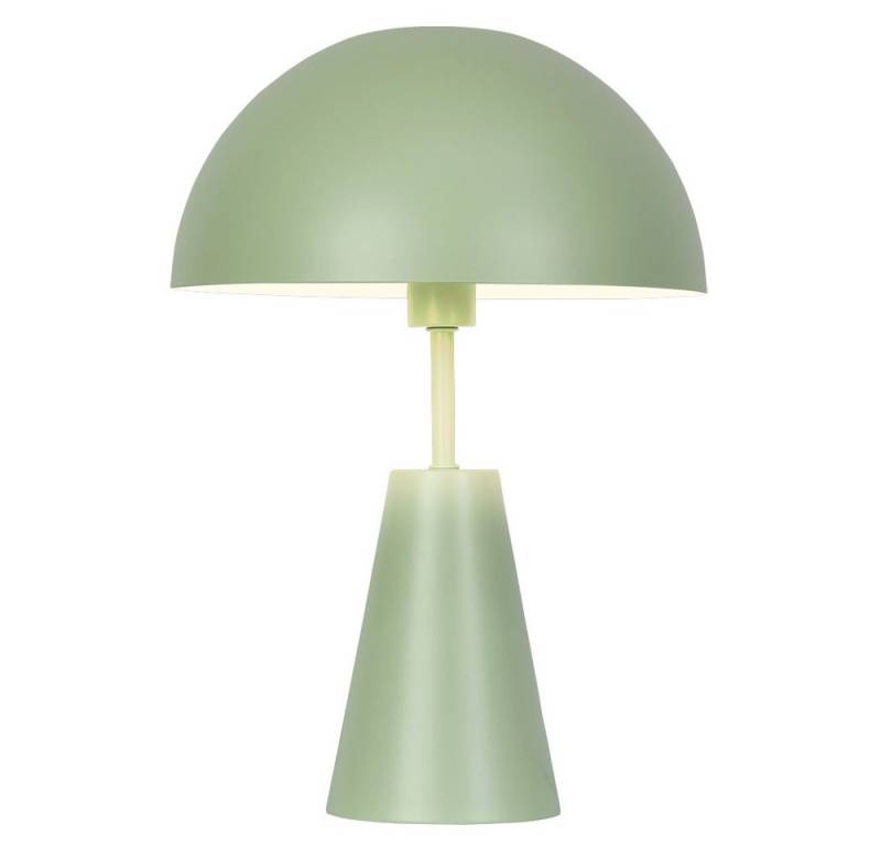 NOWA Tischleuchte, Leuchtmittel nicht inklusive, Tischlampe Nachttischleuchte Wohnzimmerlampe Pilz grün Metall H 36 cm von NOWA