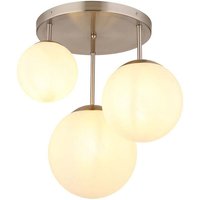 Nowa - Deckenleuchte Deckenlampe Wohnzimmerlampe Glaskugel 3 flammig opal h 44 cm von NOWA