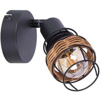 Wandlampe Wohnzimmerleuchte Flurleuchte schwarz E14 Spot beweglich H 12,4 cm von NOWA