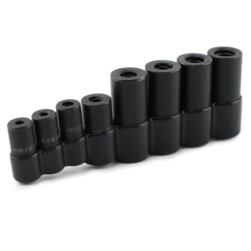 70500 Gewindebohrer-Set, 8-teilig, passend für fraktionelle MCTI-Standardgewindebohrer bis 1,27 cm, 1/8 Zoll NPT und metrische Gewindebohrer bis 12 mm (Farbe: schwarz) von NOWHYX