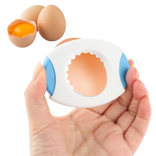 Eierschalenöffner, Eierschäler für rohe und gekochte Eier, Küchenutensilien zum schnellen Abschneiden der Eieroberseiten (Farbe: Blau) von NOWHYX