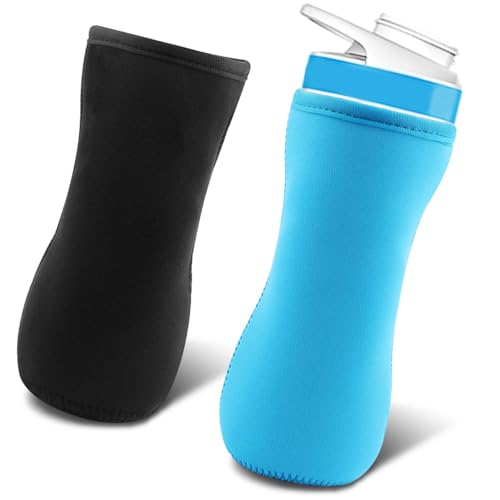 NOWHYX 2 x Wasserflaschenhüllen für 625 ml C-irkul-Wasserflaschen, reduziert Kondensation in der Flasche und hält die Temperatur (Farbe: Blau, Schwarz) von NOWHYX
