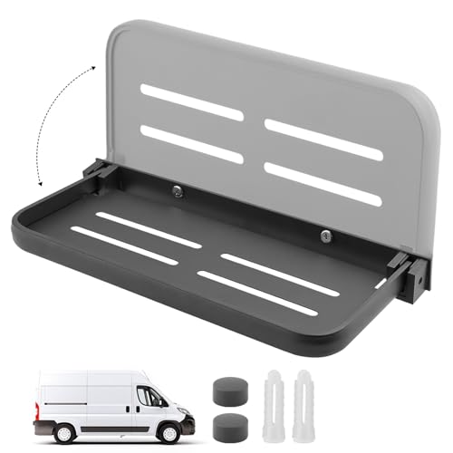NOWHYX Faltbares Wohnmobil-Regal aus Aluminium, mit Schrauben, kleines, faltbares Wandregal, das unverzichtbare Wohnmobil-Zubehör für die Innenorganisation, S-Pace, S-Aver für Badezimmer, VR, Camper von NOWHYX