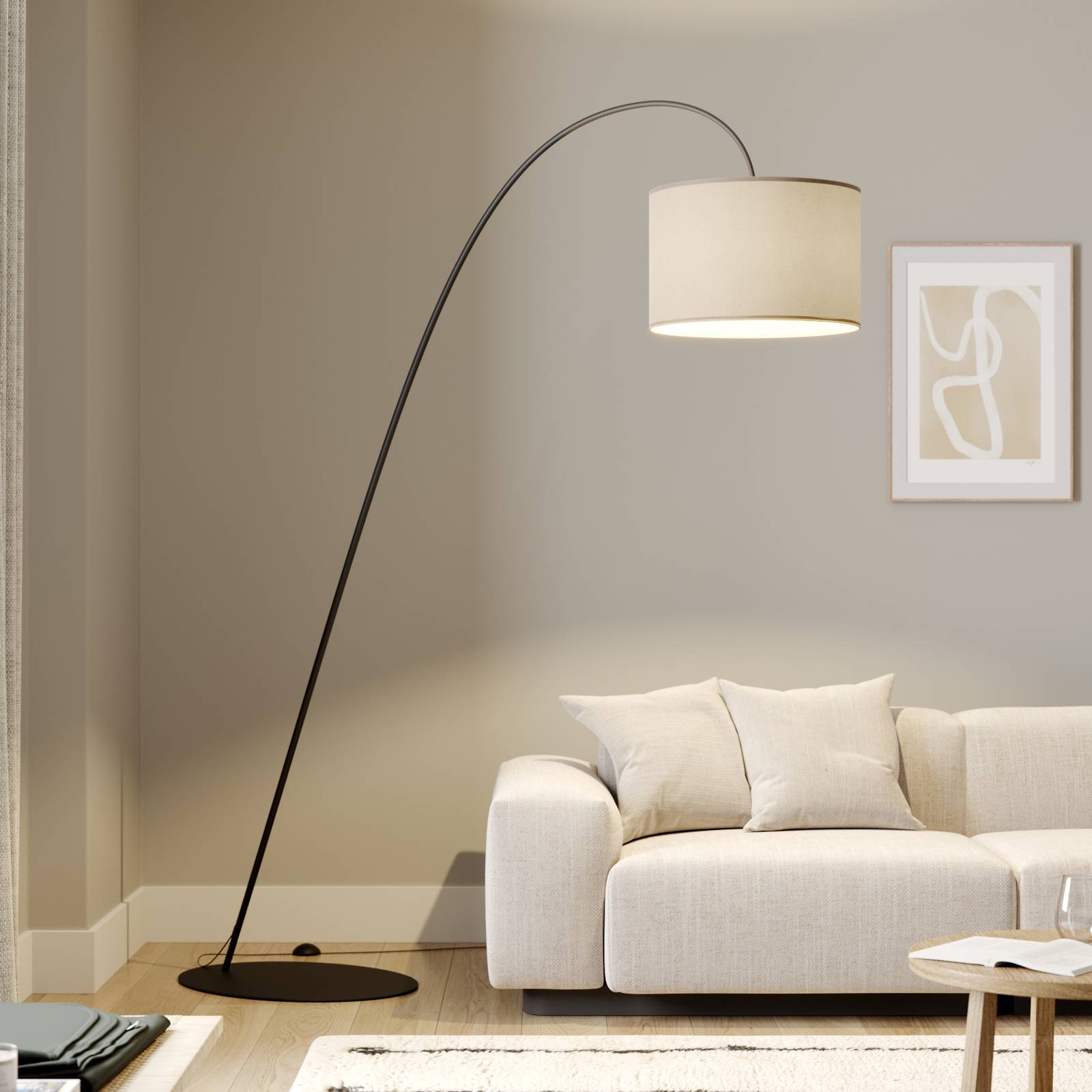 Bogenlampe Alice mit Textilschirm coffee Bogenlampe Alice mit Textilschirm coffee von Nowodvorski Lighting