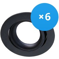 Mehrfachpackung 6x Noxion Einbau Spot Vision MR16 schwenkbar Schwarz Ausschnitt 69mm - GU10 Sockel von MARKENLOS