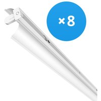 Mehrfachpackung 8x Noxion Deckenleuchte Click Reflektor led T8 Geeignet Für 2x 150cm led Röhre von MARKENLOS