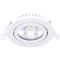 Markenlos - Noxion led schwenkbar Slim Spot Weiß Rund 6W 350lm 60D - 920-930 Dim zuWarm 85mm - IP54 - Dimmbar - Höchste von MARKENLOS