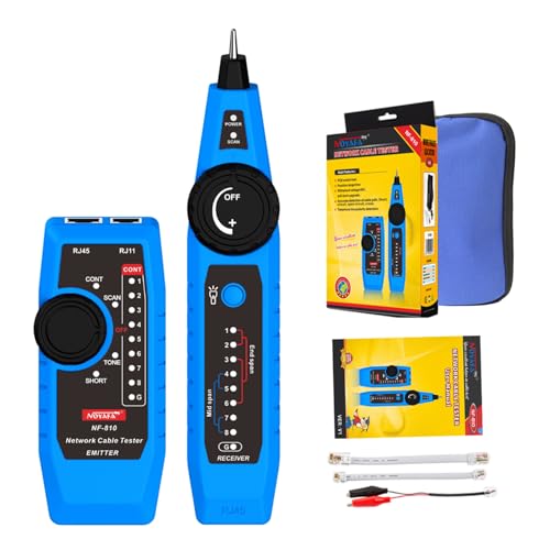 Noyafa NF-810 Multifunktionaler Netzwerktester, Ethernet-LAN-Netzwerkkabel-Tracker mit Telefonleitungstester, Netzwerkleitungs-Scanning, Netzkabel-Scannen und POE-Switch-Testfunktionen von NOYAFA