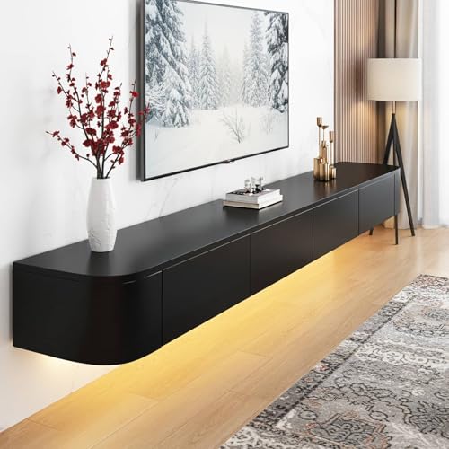 NOYHHAV Fernsehschrank mit 4 Staufächern Lowboard Hängeboard schwebend Verbundholz 260CM Schwarz+Licht NOYHHAV Fernsehschrank mit 4 Staufächern Lowboard Hängeboard schwebend Verbundholz 260CM Schwarz+Licht von NOYHHAV