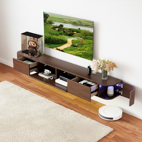 NOYHHAV TV Lowboard Massivholz Fernsehschrank mit 6 Staufächern Lowboard Hängeboard schwebend 180CM Nussbaum+Licht NOYHHAV TV Lowboard Massivholz Fernsehschrank mit 6 Staufächern Lowboard Hängeboard schwebend 180CM Nussbaum+Licht von NOYHHAV