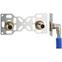 Noyon&thiebault - fixsystem double: Komplettset zur Befestigung eines Wandhahns Achsabstand 150 mm Versorgungsbögen zum Gleiten auf PER-Rohr ø 16 mm, von NOYON & THIEBAULT