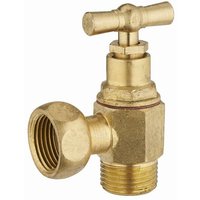 Noyon&thiebault - WC-Absperrhahn Eckventil mit Klappe männlich weiblich frei Mutter MF3/8 (12x17) Messing roh 297-I12L1 von NOYON & THIEBAULT