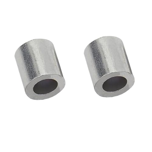0,5 1 1,2 1,5 2 2,5 mm Säulenzylinder Einloch-Stahldrahtseilklemme Crimpklemmen AL Aluminiumhülse Ferrule(60Pieces 2mm) von NOZLIHMH
