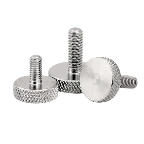1/5 Stück M3 M4 M5 M6 M8 M10 GB835 304 A2-70 Edelstahl Rändel Flachkopf handfest anziehen Vorhangfassade Glas Rändelschraube Bolzen DIN653(2pcs M5x8mm) von NOZLIHMH