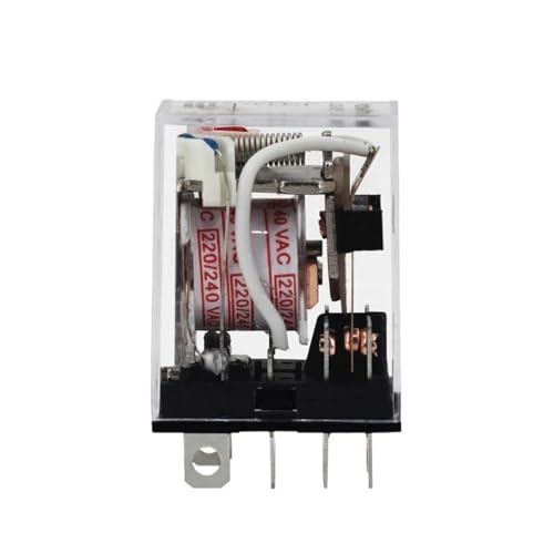 1 STÜCKE JQX-13F HH62P Hochleistungsrelaisspule Allgemeiner elektromagnetischer Relaisschalter mit Sockelsockel AC110V 220V DC12V 24V 10A(DC,220V-With base) von NOZLIHMH