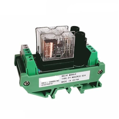 2-Kanal-Controller-Relais 12 V 24 V mit Sicherungsschutz 1NO1NC RELAIS Plug in(FUSE-2C-24VACDC) von NOZLIHMH