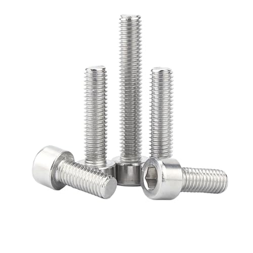 3/50 Stück GB70.1 M1.6 M2 M2.5 M3 M4 M5 M6 M8 304 A2-70 Edelstahl Sechskant Innensechskantschraube mit glattem Kopf 6-50 mm(30mm,10pcs M3.5) von NOZLIHMH