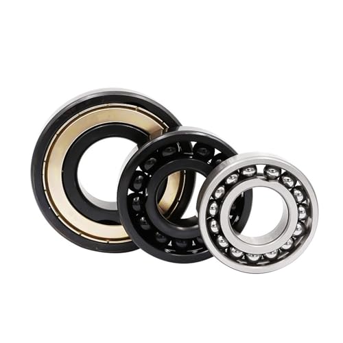 6000 6001 6002 6003 6004 6005 6006ZZ Hochtemperaturbeständiges Lager mit Eisenabdeckung, versiegeltes Vollperlen-Rillenkugellager(Black,100PCS_6005-25X47X12MM) von NOZLIHMH