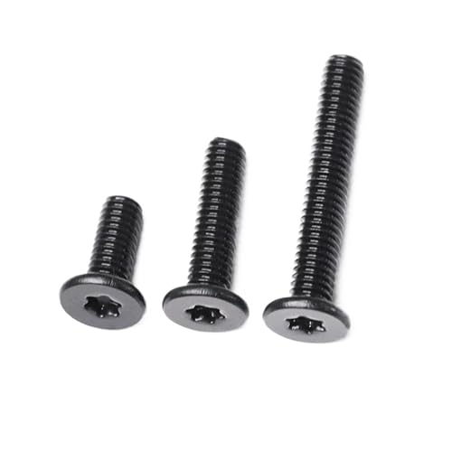 CM M2 M2.5 M3 M4 M5 M6 Schwarz 304 A2-70 Edelstahl Sechslappen Flache Wafer Torxkopfschraube 5/50 Stück(20Pcs M3x12mm) von NOZLIHMH