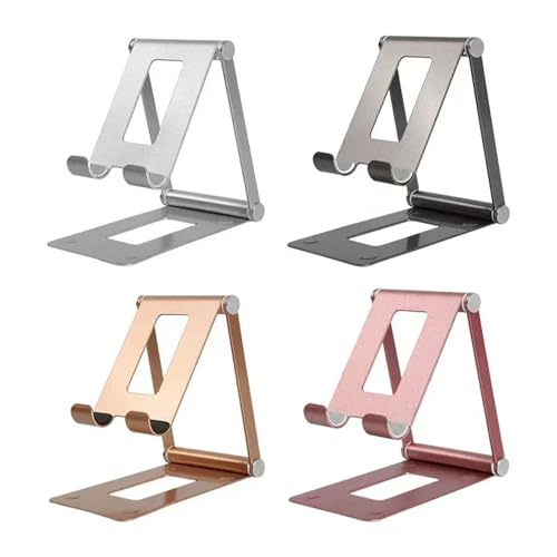 Einstellbarer Telefonhalter Desktop Faltbarer Tablet Support Stand Desk Bracket Organizer Tragbarer Smartphone Mount Office Supplies(PURPLE) von NOZLIHMH